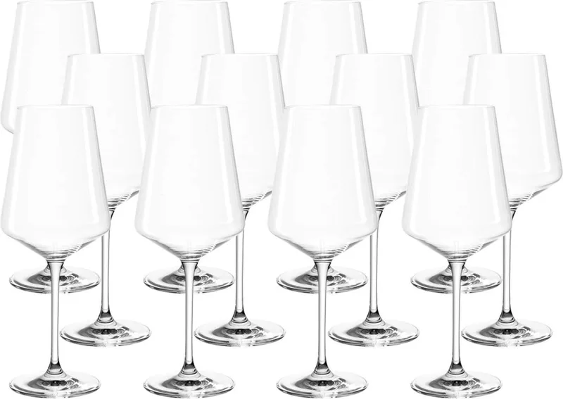 Witte Wijnglazen Puccini - 560 ml - Set van 6 Glazen - Gemaakt van Gehard Glas - Modern en Elegant Design - Vaatwasserbestendig - Ideaal voor Witte Wijn en Rosé by Leonardo in Transparent – product photo