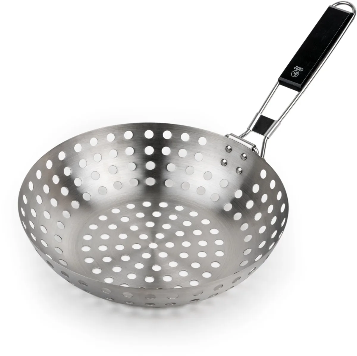 Barbecue wok RVS van Leopold Vienna in Zilver – productfoto
