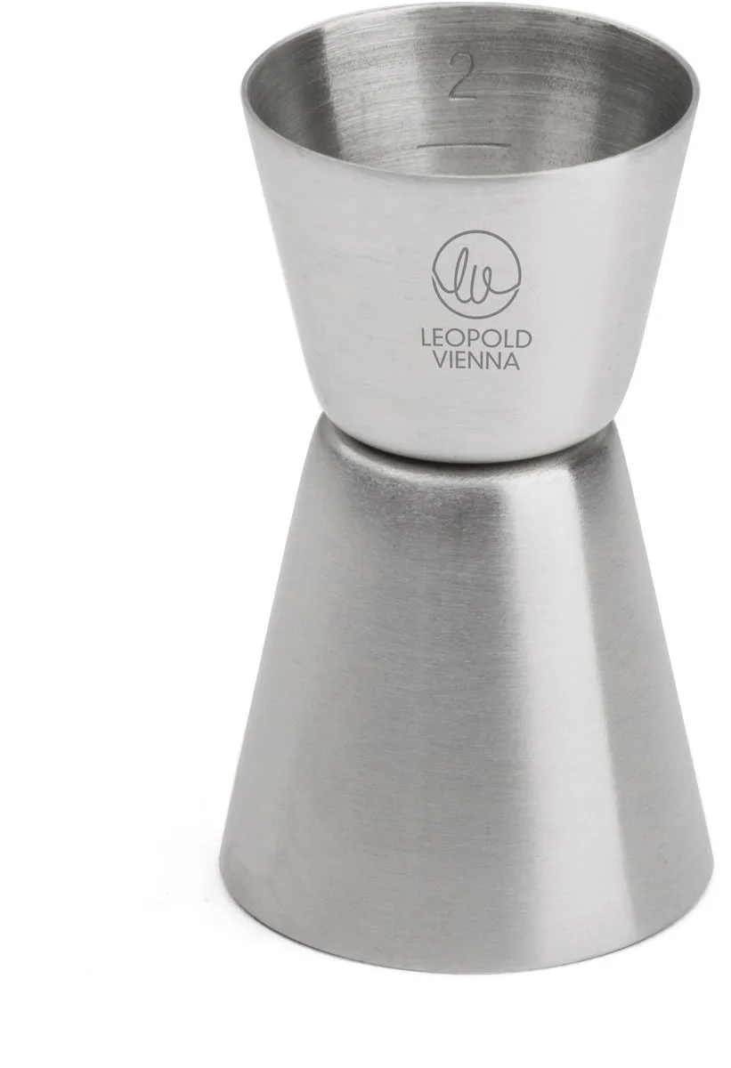 Barmaatje 20/40ml mat - jigger - pipet van Leopold Vienna in Zilver – productfoto