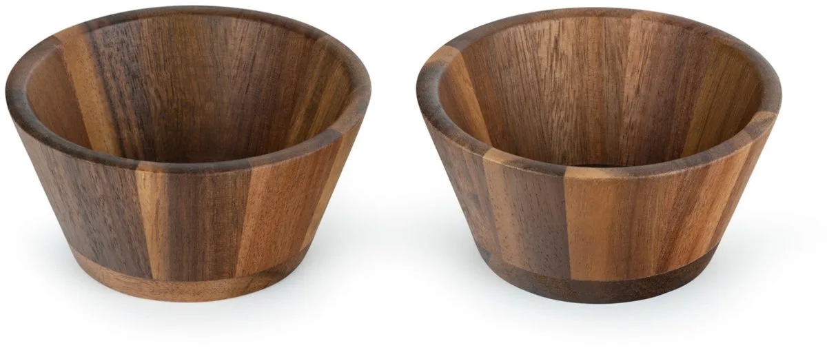 Borrel schaaltjes Oviedo acacia - set van 2 stuks by Leopold Vienna in Brown – product photo