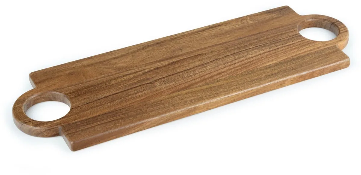 Borrelplank lang Oviedo acacia - met handgrepen by Leopold Vienna in Brown – product photo