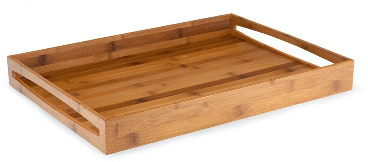 Dienblad rechthoek donker - 55x40x6cm från Leopold Vienna i Bamboe – produktbild