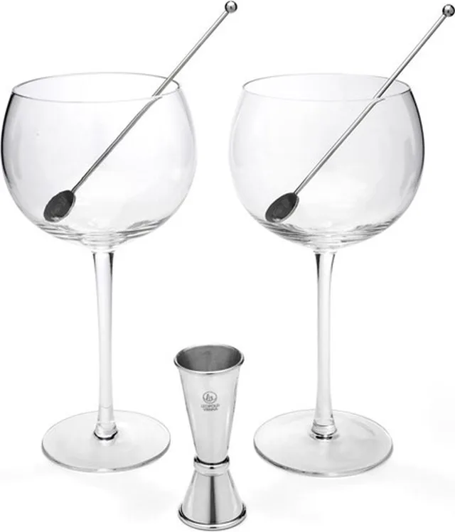 Gin Tonic glazen + barmaatje + cocktaillepels - Giftset moederdag & vaderdag G&T