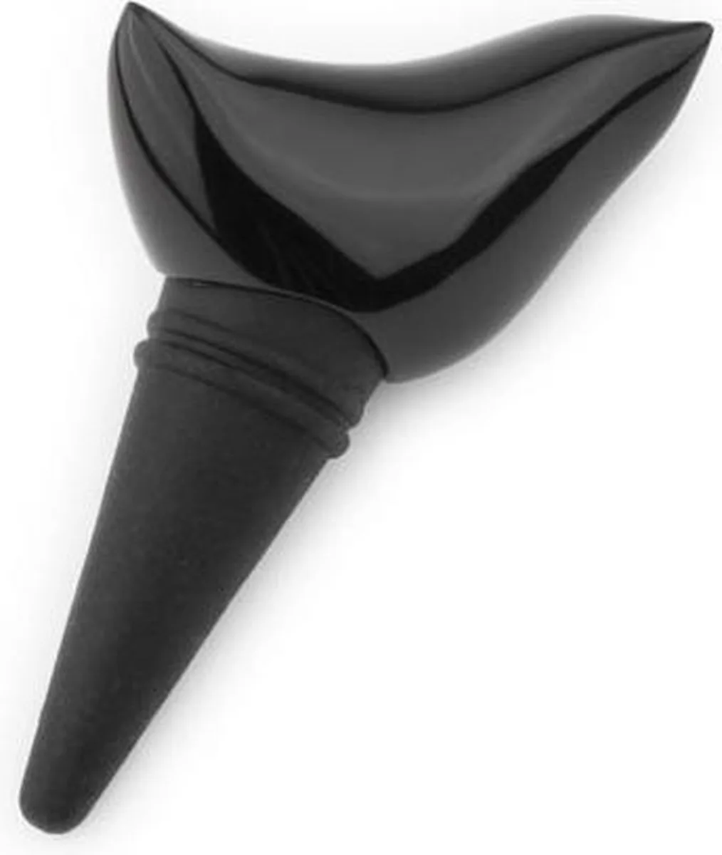Wijnstopper Picco Black Edition van Leopold Vienna in Zilver – productfoto