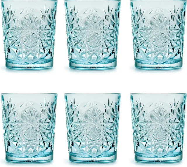 Drinkglas Hobstar – 355 ml/ 35,5 cl - 6 stuks - vintage design - vaatwasserbestendig - hoge kwaliteit
