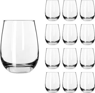 Drinkglazen - Waterglazen - Wijnglazen - Vaatwasserbestendig - 451 ml (12 stuks) van Libbey in Transparant – productfoto 1 van 4