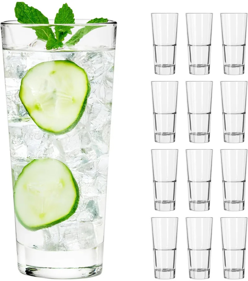 Endeavor Drinkglazen - Stapelbare Waterglazen - Glas - 473 ml - 12 Stuks fra Libbey i Gennemsigtig – produktbillede
