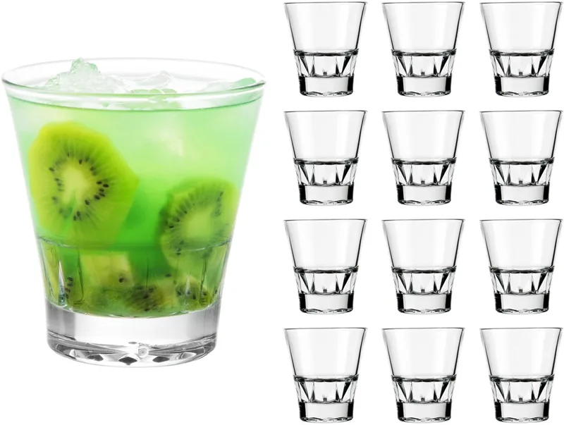 Gallery Whiskyglazen - D.O.F. Tumbler Set - Stapelbaar Glas - 340 ml - 12 Stuks von Libbey in Transparent – Produktfoto