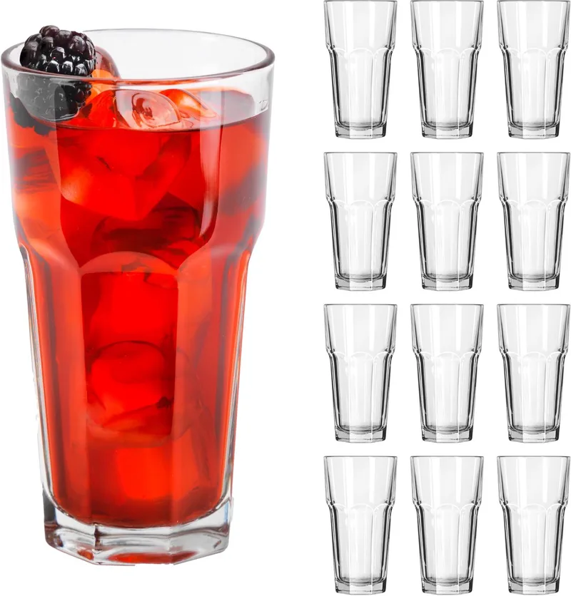 Gibraltar Waterglazen - Drinkglazen Set - Geperst Glas - 473 ml - 12 Stuks by Libbey in Transparent – product photo