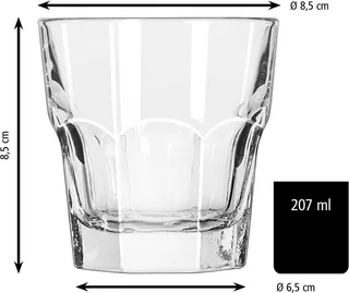 Gibraltar Whiskyglazen - Rocks Set - Geperst Glas - 207 ml - 12 Stuks by Libbey in Transparent – product photo 5 of 5