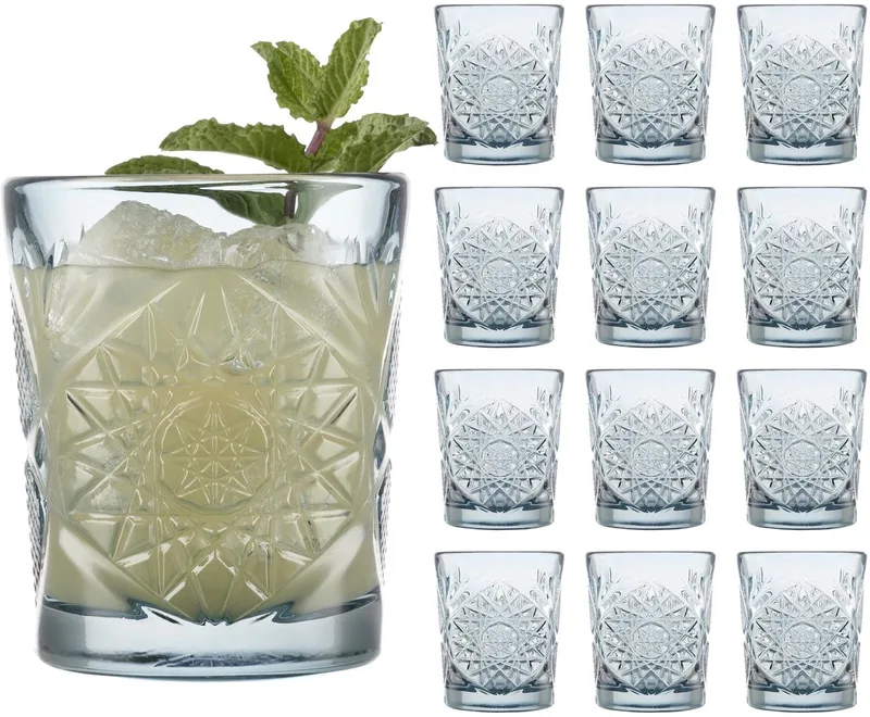 Hobstar Drinkglazen - Waterglazen Set - Blush Sapphire - 355 ml - 12 Stuks by Libbey in Blue – product photo