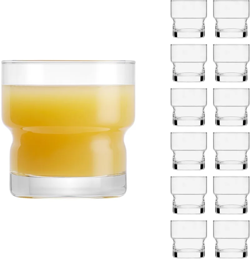 Newton Whiskyglazen - Stapelbare Tumbler Set - 296 ml - 12 Stuks by Libbey in Transparent – product photo