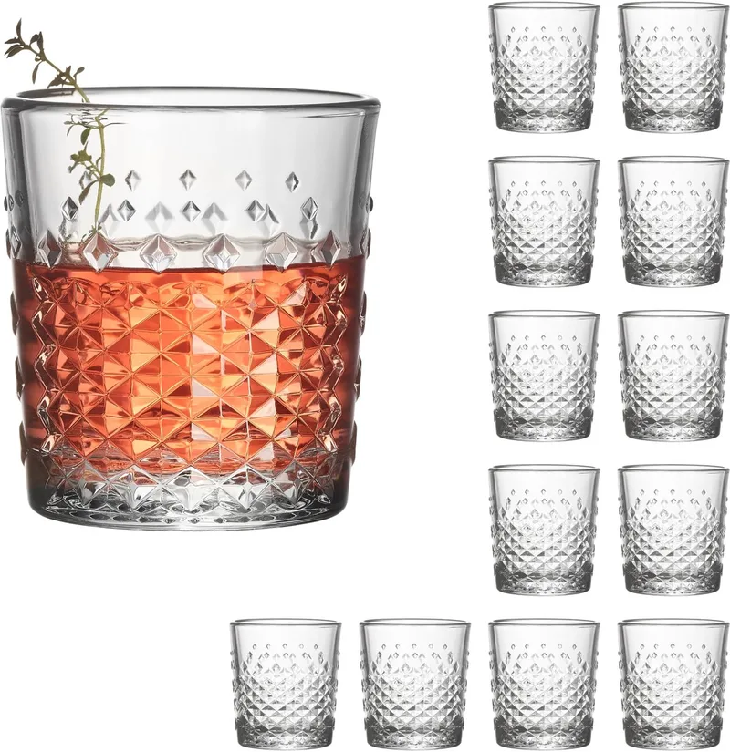 Ocular D.O.F. Drinkglazen - Waterglazen Set - Reliëf Glas - 295 ml - 12 Stuks by Libbey in Transparent – product photo