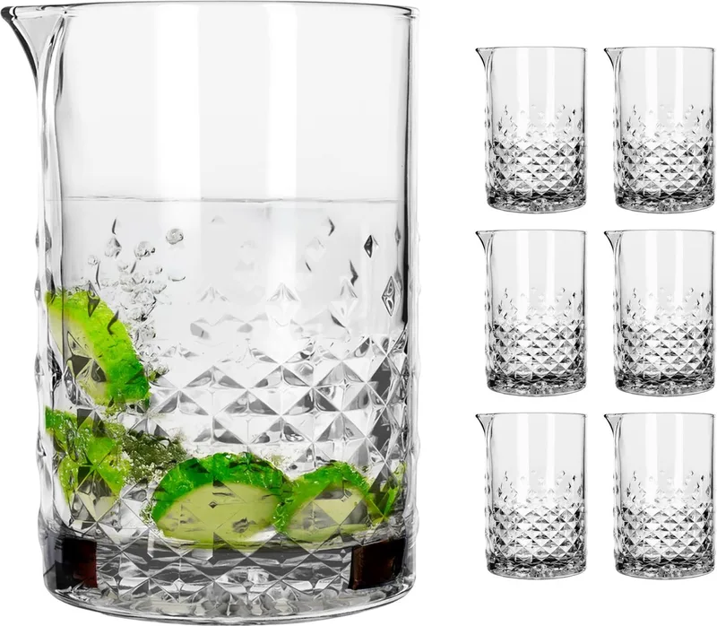 Ocular Roerglas - Mixglas Set - Geperst Glas - 747 ml - 6 Stuks van Libbey in Transparant – productfoto