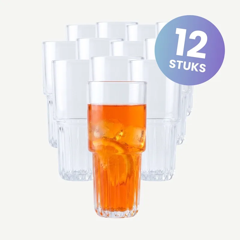 Onis Summit Longdrinkglazen 29 cl / 290 ml | Set van 12 Stuks | Geschikt voor Cocktails en Frisdrank | Gehard glas | Vaatwasserbestendig by Libbey in Transparent – product photo