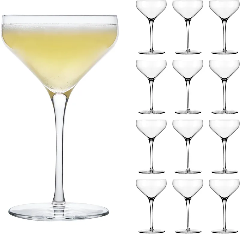 Prism Coupe Cocktailglazen - Cocktailglazen Set - 237 ml - 12 Stuks van Libbey in Transparant – productfoto