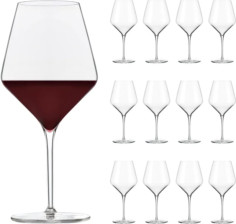 Prism Rode Wijnglazen - Wijnglazen Set - Vaatwasserbestendig - 710 ml - 12 Stuks fra Libbey i Gennemsigtig – produktbillede