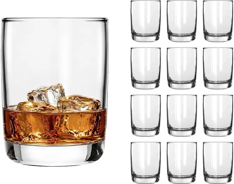 Rocks Drinkglazen - Whiskyglazen Set - Helder Persglas - 237 ml - 12 Stuks de Libbey en Transparent – photo produit