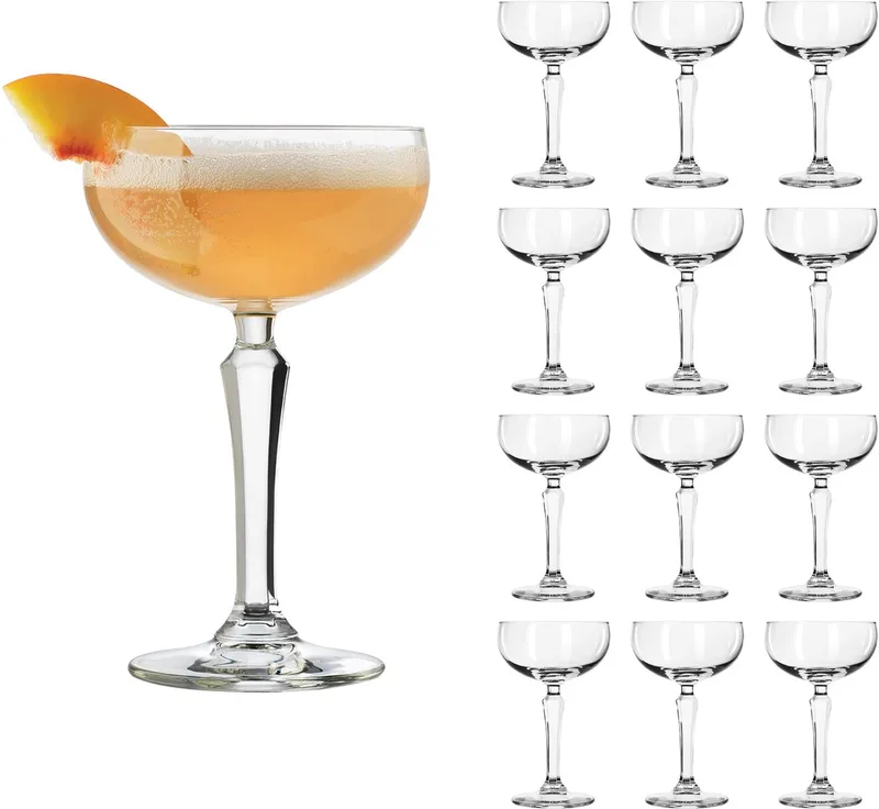 Speakeasy Drinkglazen - Waterglazen Set - Reliëf Glas - 251 ml - 12 Stuks fra Libbey i Gennemsigtig – produktbillede