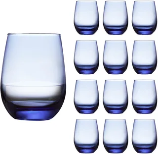 Stamloze Wijnglazen - Wijnglazen Set - Geperst Glas - Vaatwasserbestendig - 451 ml - 12 stuks von Libbey in Blau – Produktfoto 1 von 4