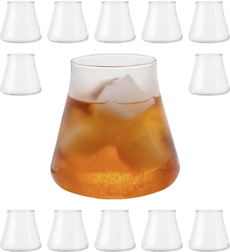 Stamloze Wijnglazen - Wijnglazen Set - Ster Motief - Geperst Glas - 355 ml - 12 stuks by Libbey in Transparent – product photo