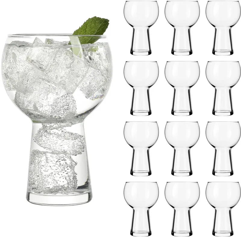 Symbio Drinkglazen - Waterglazen Set - Ster Motief - Helder Geperst Glas - 473 ml - 12 Stuks fra Libbey i Gennemsigtig – produktbillede