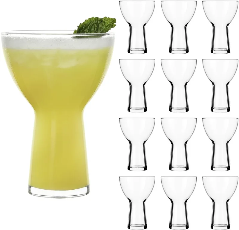 Symbio Margarita Glazen - Cocktailglazen Set - Ster Motief - Helder Geperst Glas - 444 ml - 12 Stuks by Libbey in Transparent – product photo