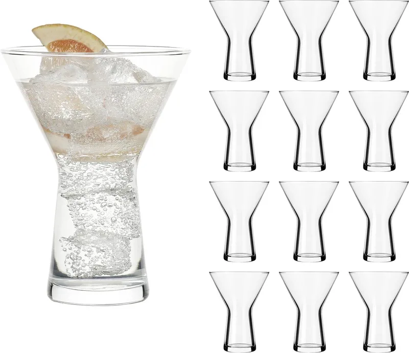 Symbio Martini Glazen - Cocktailglazen Set - Ster Motief - 355 ml - 12 Stuks by Libbey in Transparent – product photo