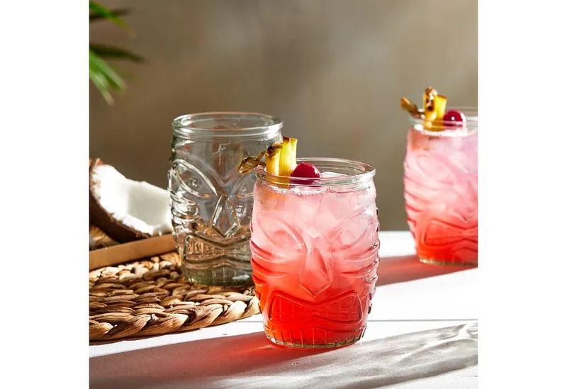 Tiki Drinkglazen - Waterglazen Set - Ananas Reliëf - Persglas - 473 ml - 12 Stuks by Libbey in Transparent – product photo 2 of 5
