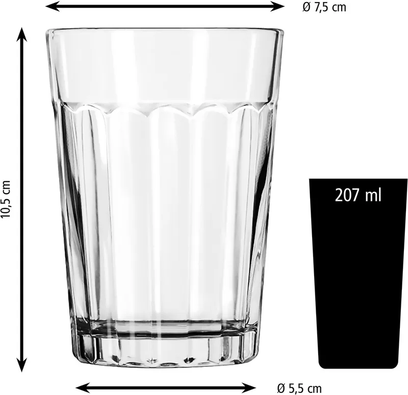 Waterglazen - Drinkglazen Set - Cocktailglazen - Vaatwasserbestendig - 207 ml (12 stuks) von Libbey in Transparent – Produktfoto 5 von 5
