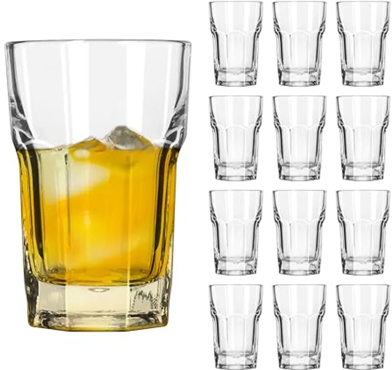 Waterglazen - Drinkglazen Set - Extra stevige bodem - Vaatwasserbestendig - 266 ml (12 stuks) de Libbey en Transparent – photo produit