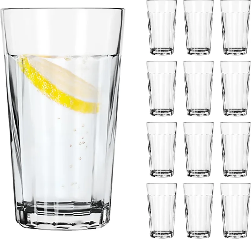 Waterglazen - Drinkglazen Set - Tumbler Cocktailglazen - Vaatwasserbestendig - 355 ml (12 stuks) by Libbey in Transparent – product photo