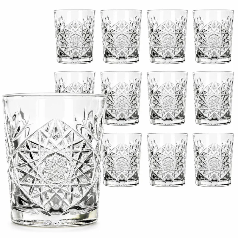 Waterglazen - Drinkglazen Set van 12 stuks - 355 ml - Hobstar Patroon - Cocktailglazen - Vaatwasserbestendig by Libbey in Transparent – product photo 1 of 4