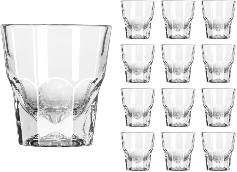 Waterglazen - Drinkglazen Set - Whiskey Glazen - Cocktailglazen - Vaatwasserbestendig 133 ml (12 stuks) by Libbey in Transparent – product photo