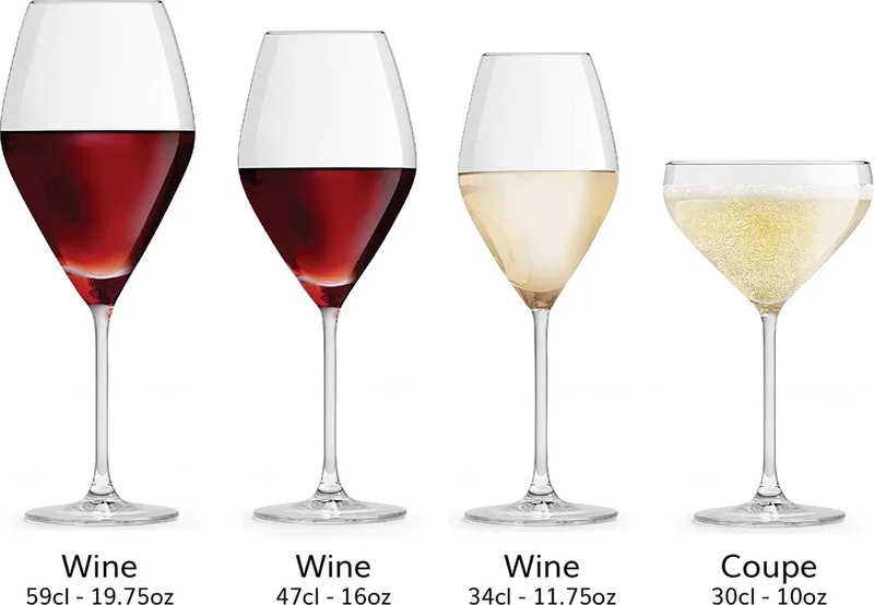 Wijnglazen set / wine glasses / royal style wine cups - Crystal Glass, High Quality - - Perfect for Home, Restaurants and Parties von Libbey – Produktfoto