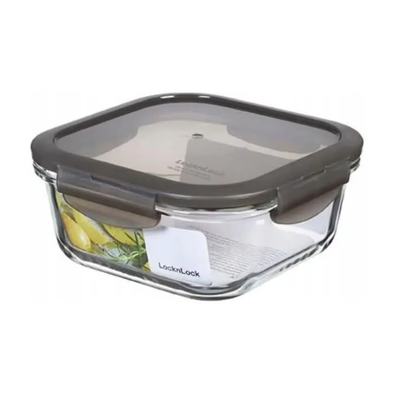 Euro Plat à four carré en verre 750 ml - Couvercle gris från Lock&Lock – produktbild