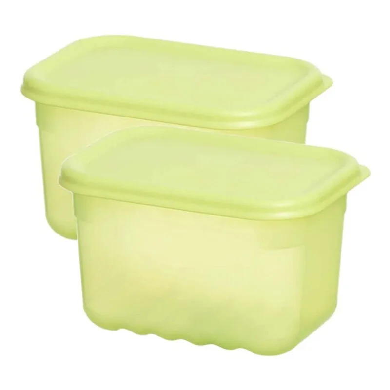 Fresh Block Vorratsgläser mit Deckeln – Set aus 2 Lebensmittel-Aufbewahrungsbehältern, stapelbar & BPA-frei – Vorratsgläser für Obst & Gemüse, mikrowellen-, gefrier- & Spülmaschinenfest (640 ml) de Lock&Lock – photo produit