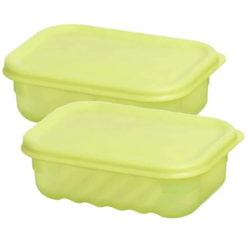 Fresh Block Vorratsgläser mit Deckeln – Set aus 2 Lebensmittel-Aufbewahrungsbehältern, stapelbar & BPA-frei – Vorratsgläser für Obst & Gemüse, mikrowellen-, gefrier- & Spülmaschinenfest (330 ml) de Lock&Lock – photo produit