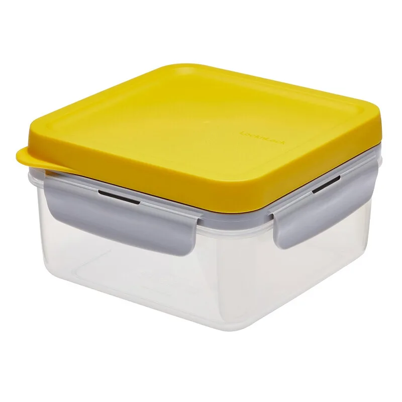 LocknLock 3-in-1 Lunchbox 1,2 L – Gelber PP-Kunststoffbehälter mit 3 herausnehmbaren Fächern, luftdicht & auslaufsicher, inklusive Besteckset & Saucenbecher, mikrowellen-, gefrier- & spülmaschinenfest van Lock&Lock – productfoto