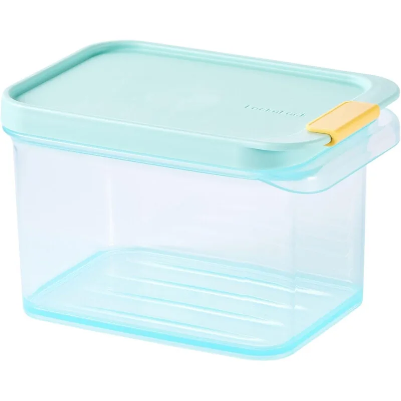 Rechteckige Frischhaltedose 750 ml – Blaue BPA-freie PP-Kunststoffbox mit wendbarem luftdichtem Verschluss, auslaufsicher & stapelbar, mikrowellen-, gefrier- & spülmaschinenfest van Lock&Lock – productfoto