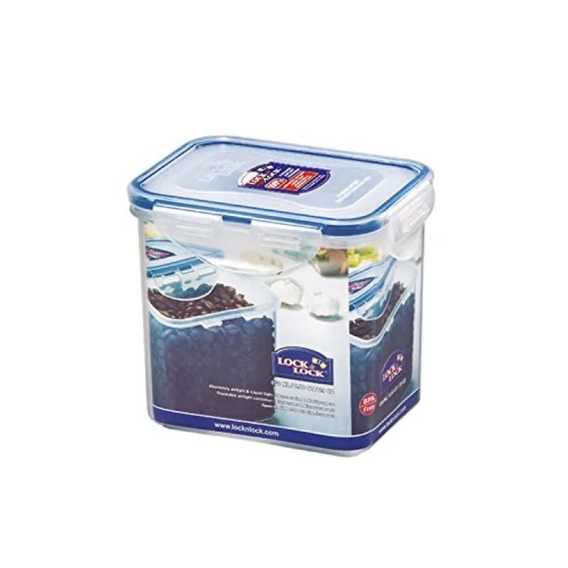 Rechteckige Frischhaltedose, 850 ml, Transparent, PP-Kunststoff/Silikonverschluss/Luftdicht/Stapelbar/BPA-frei/Mikrowellengeeignet (ohne Deckel)/Spülmaschinenfest (oberer Korb)/Nicht backofengeeignet van Lock&Lock – productfoto