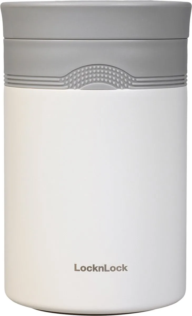 RVS Thermos Lunchbox - Houdt 6 uur warm of koud - 500 ml - Lekvrij - BPA vrij - PFAS vrij - Thermosbeker - Thermos voedselcontainer - Soepbeker to go - Yoghurtbeker to go - Thermische Lunchbox - Lunchbox Volwassenen fra Lock&Lock i Hvid – produktbillede