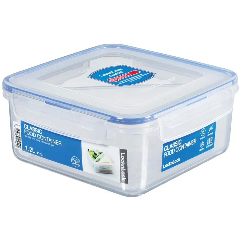Sandwichbehälter mit Trennwand 1,2 L – Transparenter BPA-freier Kunststoff-Lunchbox mit integrierter Trennwand, luftdicht & auslaufsicher für frische Sandwiches, mikrowellen- & spülmaschinenfest från Lock&Lock – produktbild