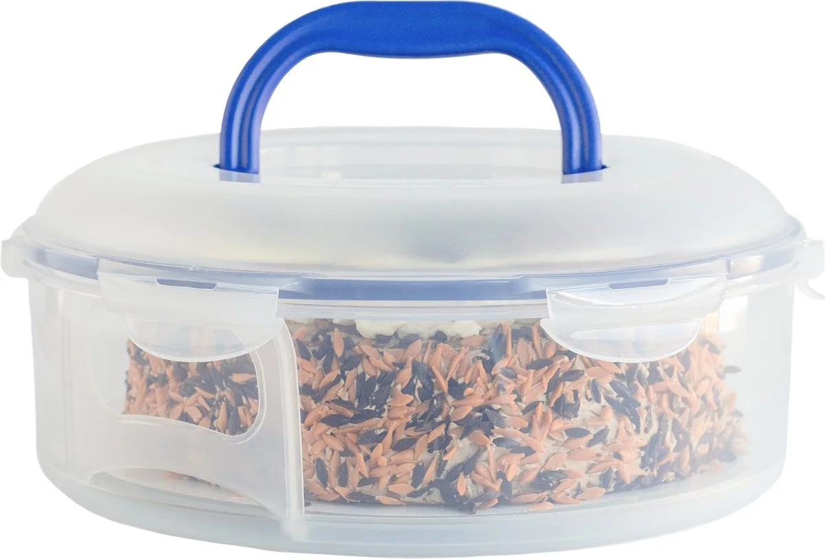 Taartdoos - Cupcake doos - Bewaardoos met deksel - Vershouddoos - Voorraaddoos - Ø32cm - Rond - 100% luchtdicht - Met Uitneembare Tray - BPA vrij - PFAS vrij van Lock&Lock in Transparant – productfoto