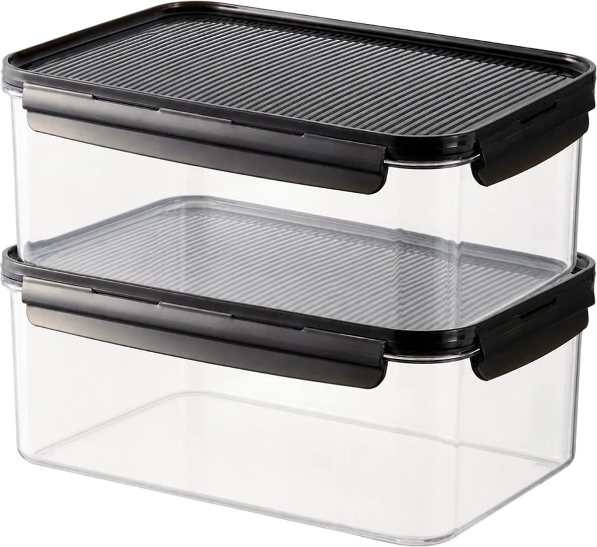 Vershoudbakjes set met deksel - Vleeswarendoos - Diepvriesbakjes - 3,5 liter - Set 2 stuks - Lekvrij - Luchtdicht - BPA vrij - PFAS vrij - Diepvriesdozen - Bewaarbakjes - Bewaardozen voedsel - Helder van Lock&Lock in Transparant – productfoto