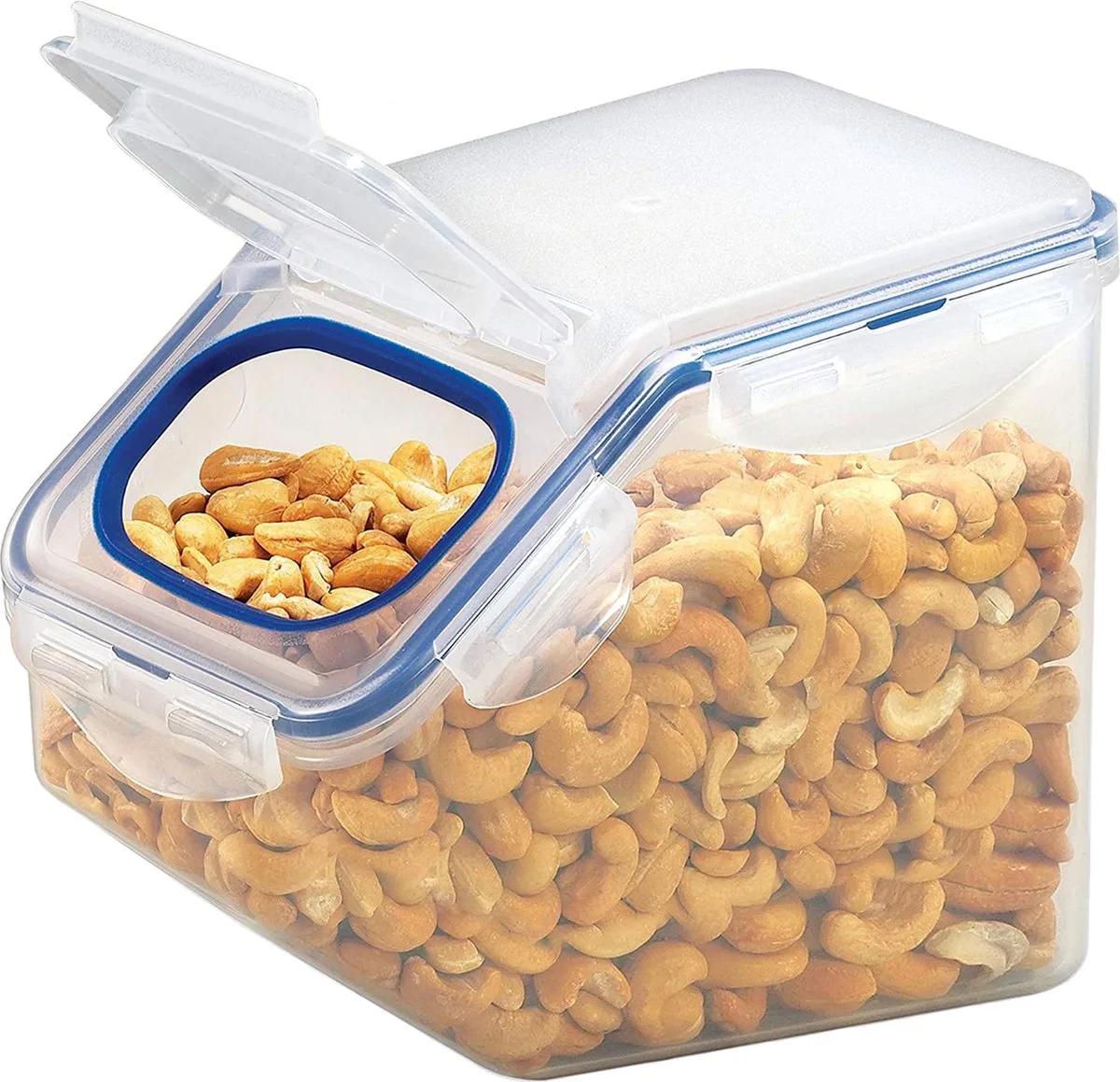 Vershouddoos - Bewaardoos met deksel - Voorraaddoos - Opbergdoos - Ontbijtgranen - Rijst - Waspoeder - Voedselcontainer - 100% luchtdicht - BPA vrij - PFAS vrij - 2,5 liter - LocknLock van Lock&Lock in Transparant – productfoto