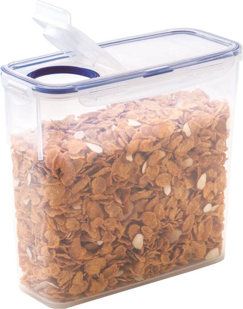 Vershouddoos - Bewaardoos met deksel - Voorraaddoos - Voorraadpot - 3,4 liter - BPA vrij - PFAS vrij - Waspoeder opbergdoos - Cornflakes bewaardoos - Ontbijtgranen bewaardoos van Lock&Lock in Transparant – productfoto