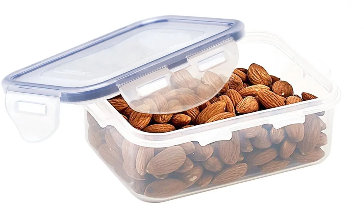 Vershouddoos - Vershoudbakje - Bewaarbakje - Diepvriesbakje - Snackdoosje - Luchtdicht - Lekvrij - BPA vrij - PFAS vrij - LocknLock - 350 ml van Lock&Lock in Transparant – productfoto