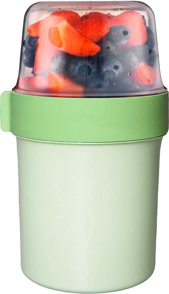 Yoghurt beker to go - Muesli beker to go - Lekvrij - BPA vrij - PFAS vrij - 560 ml + 310 ml - Lunchpot - Overnight oats potjes - Kwark beker - Soepbeker - Lunchbeker - Lunchbox - Lunchtrommel de Lock&Lock en Vert – photo produit