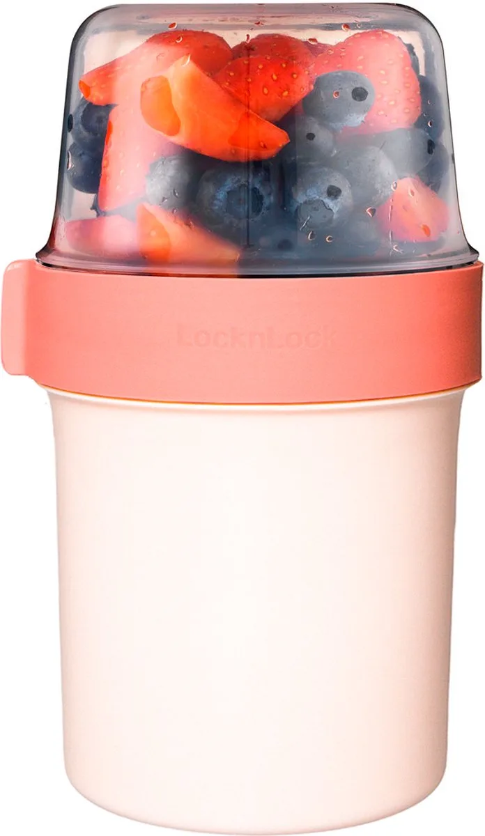 Yoghurt beker to go - Muesli beker to go - Lekvrij - BPA vrij - PFAS vrij - 560 ml + 310 ml - Lunchpot - Overnight oats potjes - Kwark beker - Soepbeker - Lunchbeker - Lunchbox - Lunchtrommel de Lock&Lock en Rose – photo produit